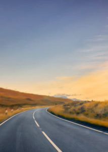 curved blurred road