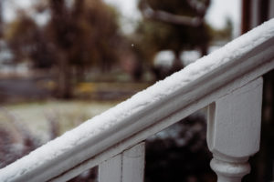 snow on hand railing (2)