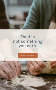 Food is not something you earn Title page