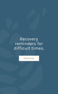 Recovery reminders for difficult times title page