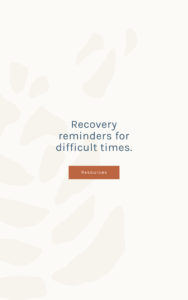 Recovery reminder for difficult times title page